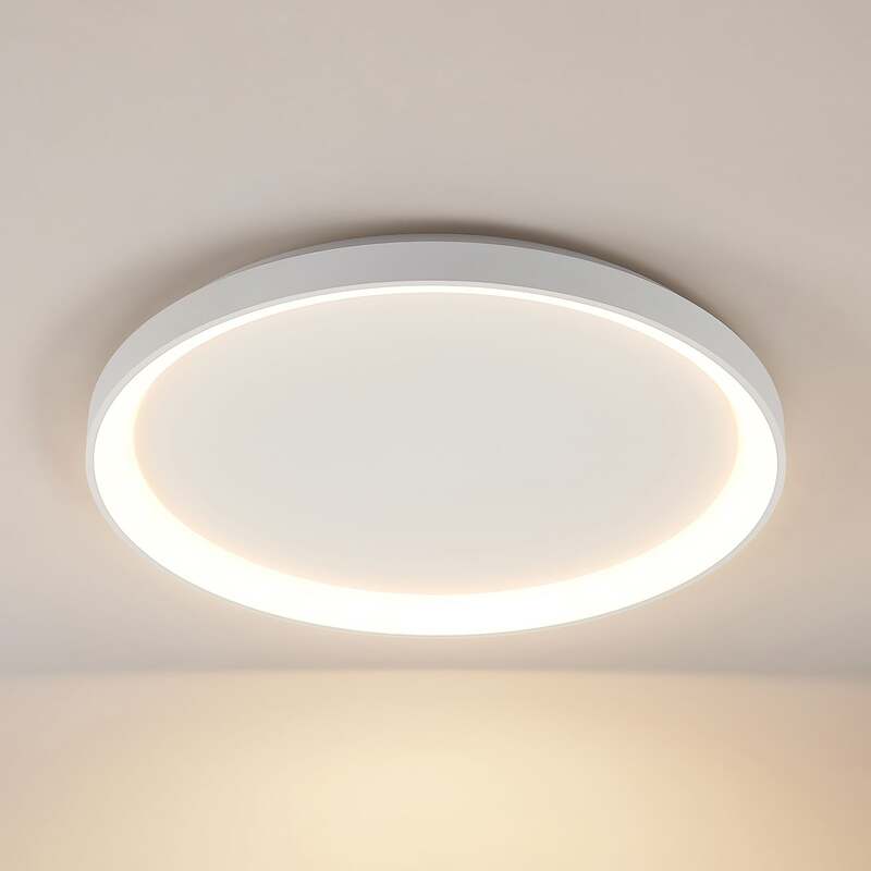 Arcchio Deckenleuchte Vivy LED Lampe dimmbar warmweiß Metall Ø58cm weiß - 4251096597424