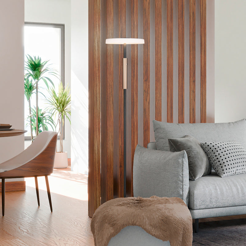 Trio Lighting Stehlampe Standlampe LED Glas Metall Touchdim weiß braun 160 cm - 4017807627428