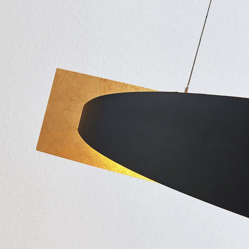 Lucande Hängeleuchte Pendelleuchte Marija LED dimmbar schwarz-gold 101cm 3kg - 4251096553703