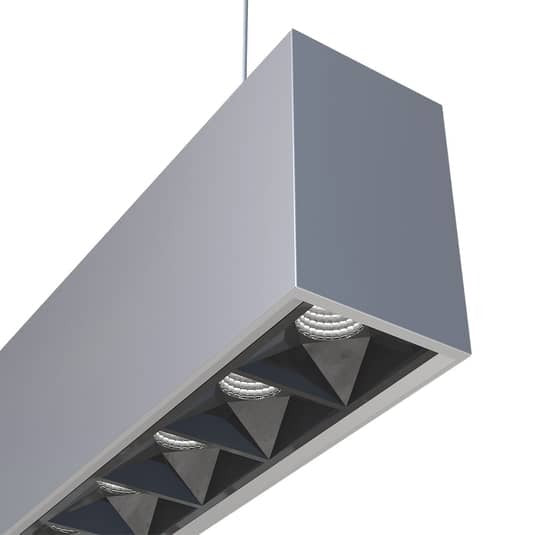 Arcchio Pendelleuchte Hängeleuchte LED Büroleuchte silber Kunststoff Aluminium d - 4251096540246