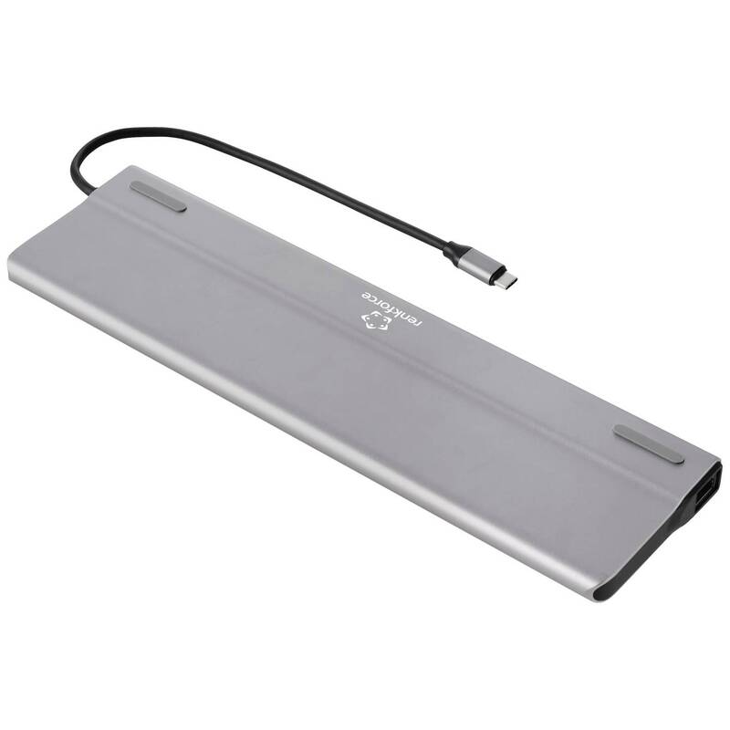 Renkforce USB-C Dockingstation RF-DKS-902 mit Kartenleser 4K HDMI grau - 4064161246857