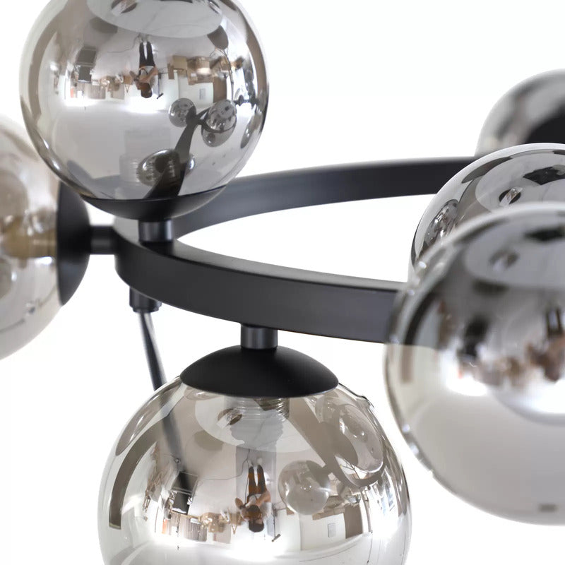 Lucande Hängeleuchte Naelen schwarz/grau 64,3 cm Glas Hängelampe Lampe Leuchte - 4251911778663