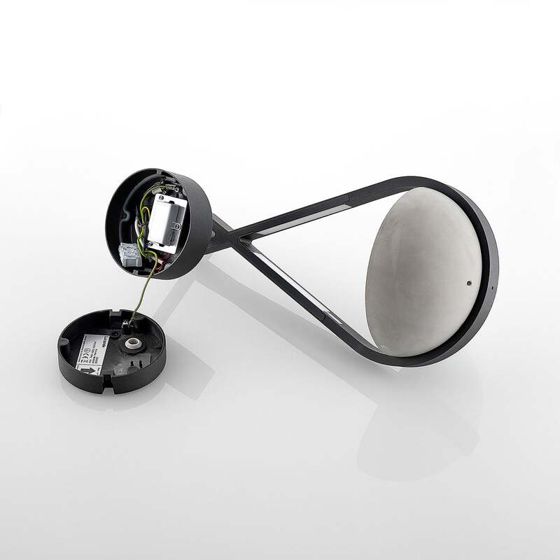 Lucande Außenwandleuchte Wandlampe LED Florka Stein Blumenampel SIEHE TEXT/FOTO - 4251096580778