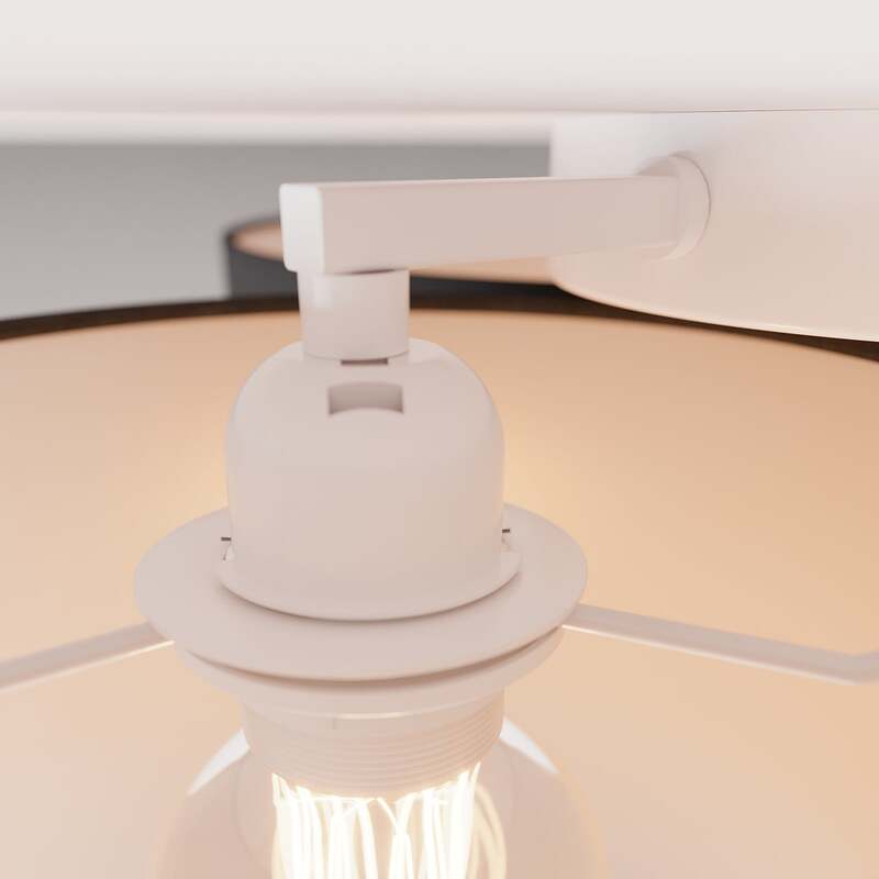 Lindby Deckenleuchte Lampe Laurenz LED 3-flg dimmbar grau braun Ø20-32cm - 4251096563238