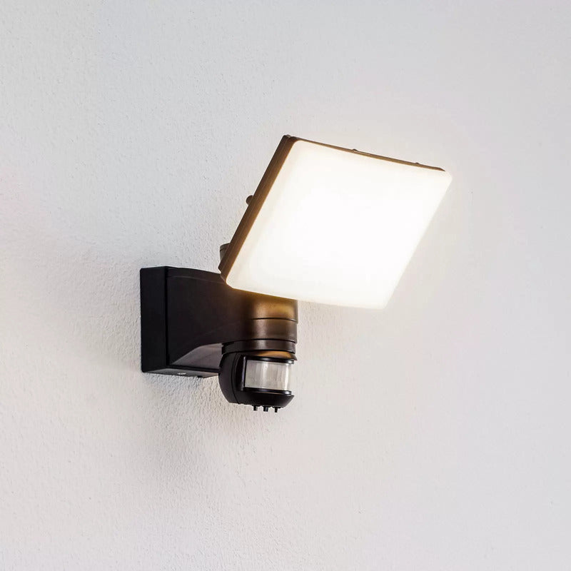 PRIOS Außenwandstrahler Wandlampe LED Bewegungsmelder IP44 schwarz weiß - 4251911731613