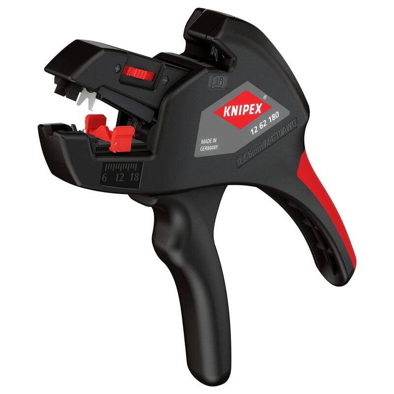 Knipex Abmantelungszange Kabelzange 0,2 bis 6 mm² 10 bis 24 AWG 180mm - 4003773054573