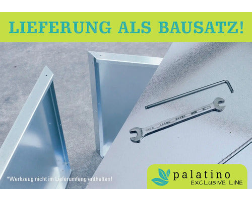 Palatino Pflanzkübel Pflanzgefäß Lotte 240l wetterfest anthrazit 120x40cm - 4260445861420