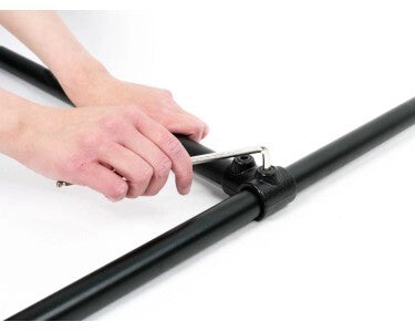 T-Stück 90° Schwarz matt Stahlrohr Verbindungselement 2,7cm Durchmesser robust - 4007871015436