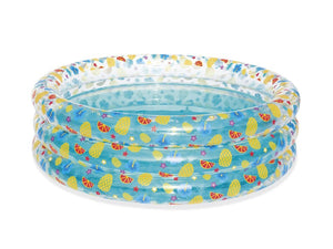 B-Ware Bestway Planschbecken Tropical Ø 170 cm 53 cm PVC für Garten 697 Liter