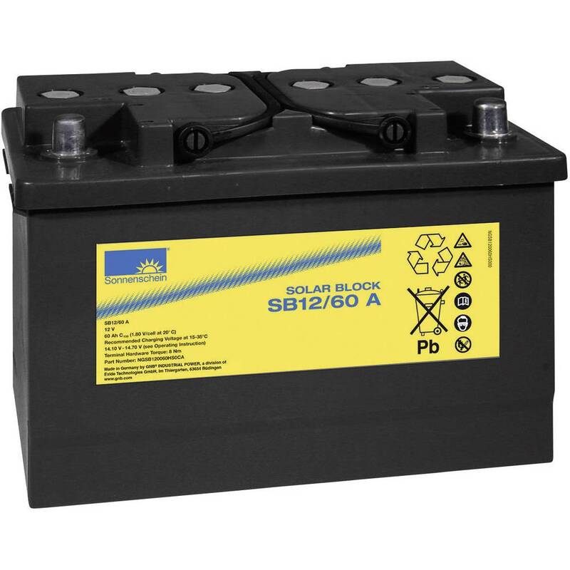 GNB Sonnenschein Solarakku Bleigel-Akku dryfit SB12/60 A Batterie Bleigel 12 V - 2050001755452