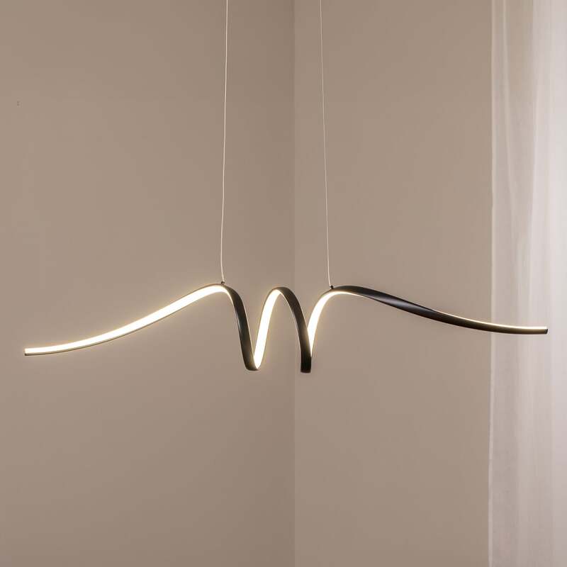 milagro lighting Hängeleuchte Pendelleuchte LED Loop Metall schwarz chrom - 5902693715771