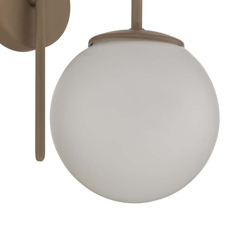 Wandleuchte Cambridge LED Wandlampe dimmbar beige matt Stahl Glas E14 34cm - 5907565930085