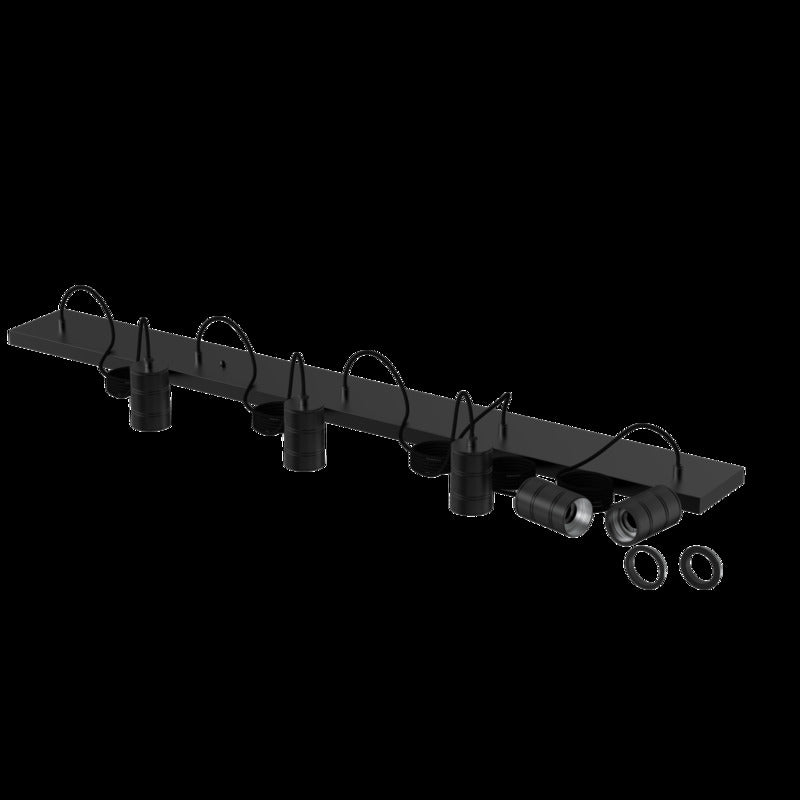 Calex Kabelset Lampenfassung E27 Deckenlampe 5x 14 x 130 cm Schwarz - 965247