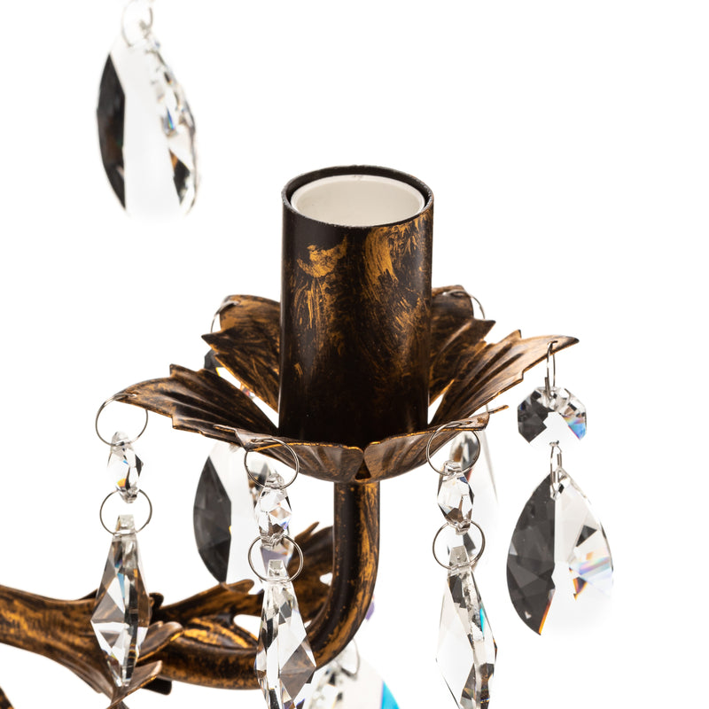 Euluna Kronleuchter Teresa Hängelampe LED 3-flammig dimmbar bronze transparent - 8030626518544
