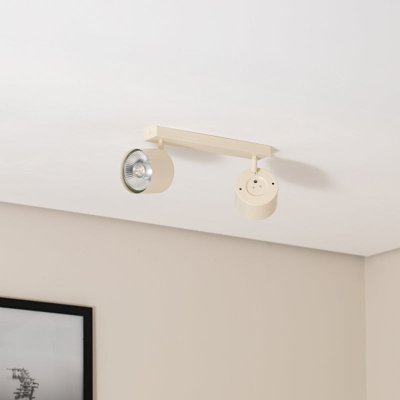 Deckenspot Chloe verstellbar 2-flammig beige Stahl dimmbar GU10 15W LED - 5902553234985