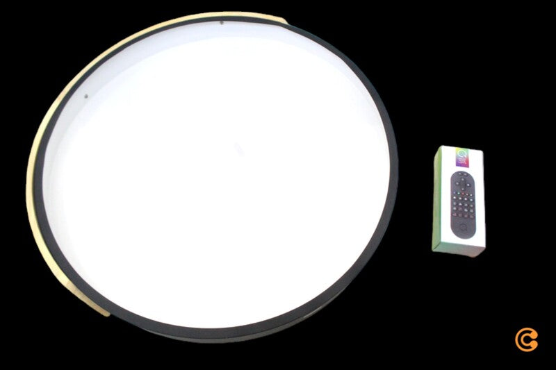 Q Smart Home Deckenlampe Deckenleuchte LED schwarz eiche Holz Q BILA Wohnzimmer - 4012248366219
