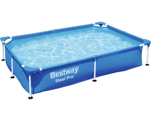 B-Ware Bestway Aufstellpool Framepool Steel Pro 221x150cm Gartenpool blau 1200l