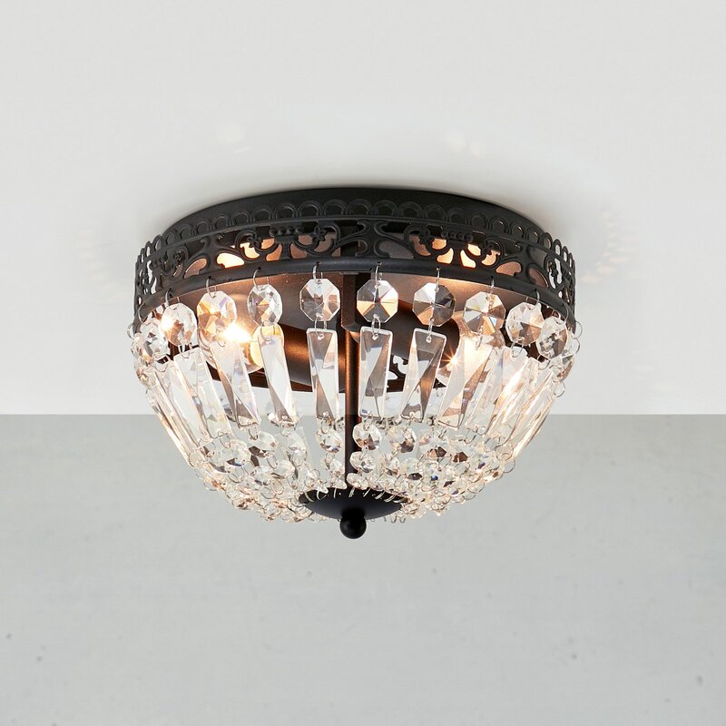 Markslöjd Deckenlampe Etienne Glaskristalle Ø 25 cm schwarz Deckenleuchte Lampe - 7330024609440