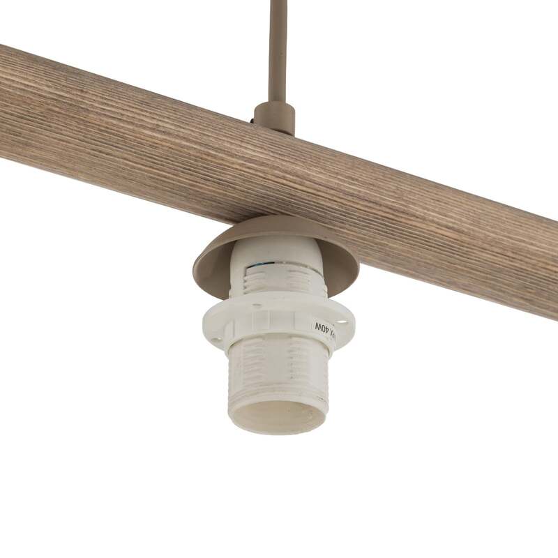TK-Lighting Hängeleuchte Virlo LED Pendelleuchte dimmbar Holz Opalglas 4-flammig - 5906135110803