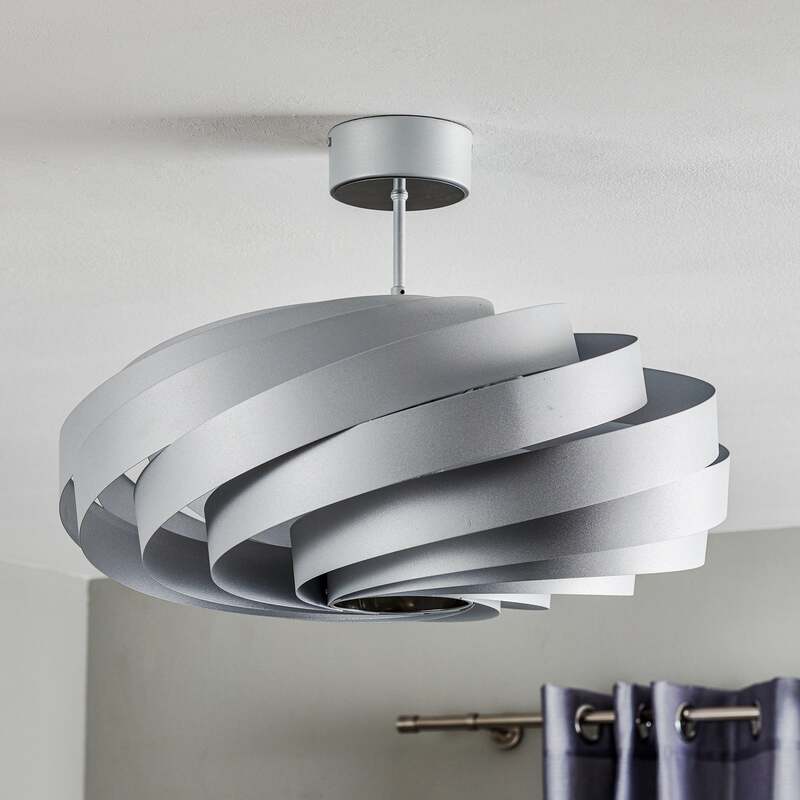 Euluna Deckenleuchte Vento aluminiumfarben Ø 60 cm Metall Deckenlampe Lampe Spot - 4251911799880