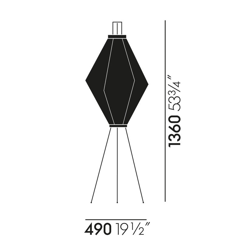 Vitra Akari 13A Stehleuchte Lampe Licht Weiß Raum Beleuchtung SIEHE TEXT/FOTO - 4055737071485