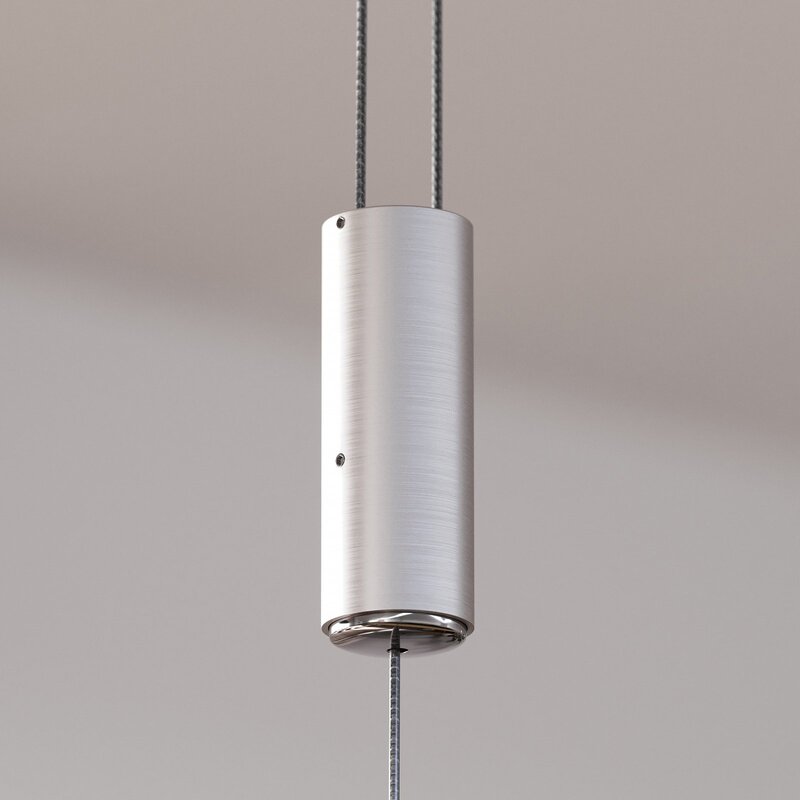 Quitani Pendelleuchte Hängelampe LED Lampe Elna Eiche Nickel 118 cm - 4251096531701