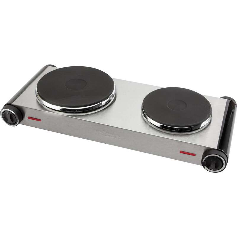 TRISTAR Doppel-Kochplatte Elektroherd Kochplatte 2-flammig 3000W schwarz 78x40cm - 4016138959284