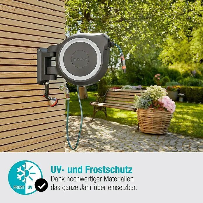 Gardena Wand-Schlauchbox RollUp XL 35m Schlauch mit Diebstahlschutz Schlauch - 4066407004948