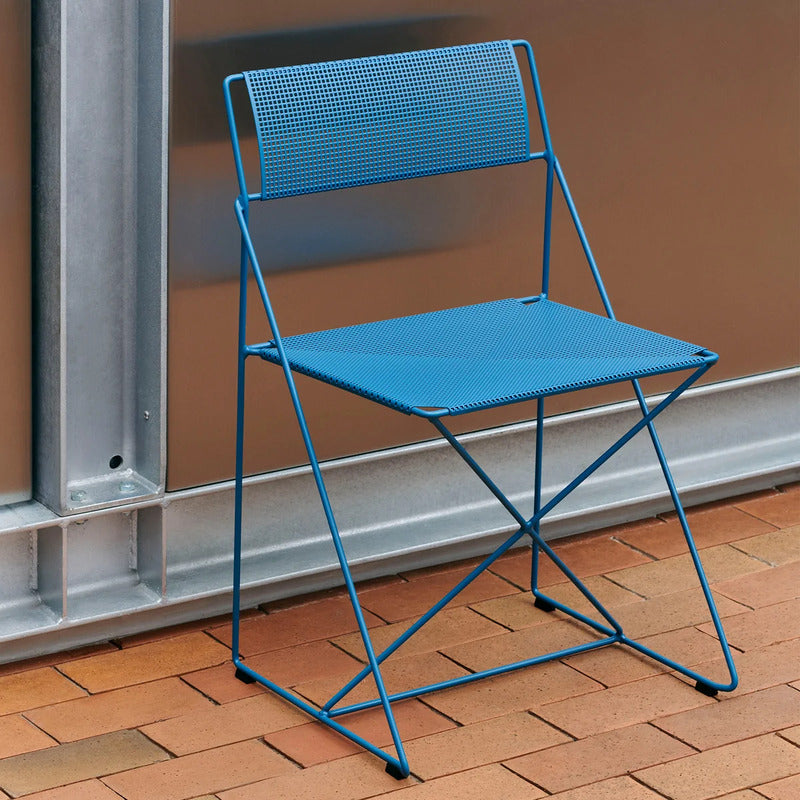 HAY Stuhl Sessel Outdoor X-Line Blau stapelbar Gartenstuhl SIEHE TEXT/FOTO - 5710441366782