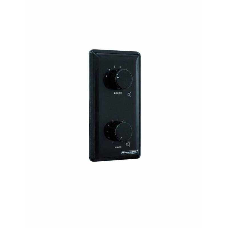 Omnitronic ELA-Lautstärkeregler Programmwähler Schwarz Einbau 45W 6 Programme - 4026397260694