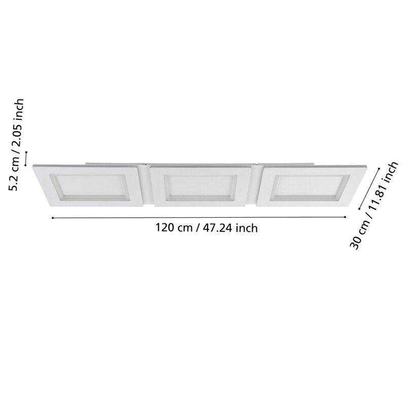 EGLO Deckenleuchte Deckenlampe LED weiß Stahl connect Padrogiano App steuer69 - 9008606244171