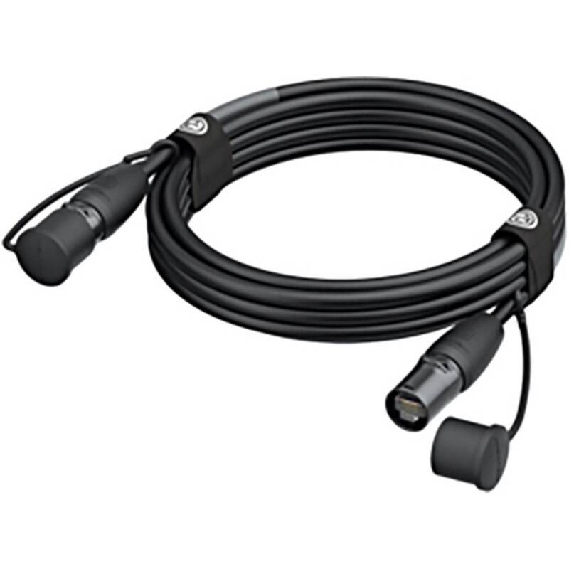 Neutrik Netzwerkkabel Patchkabel Ethernetkabel RJ45 Schwarz Dichtkappen 10 m - 7613187024535