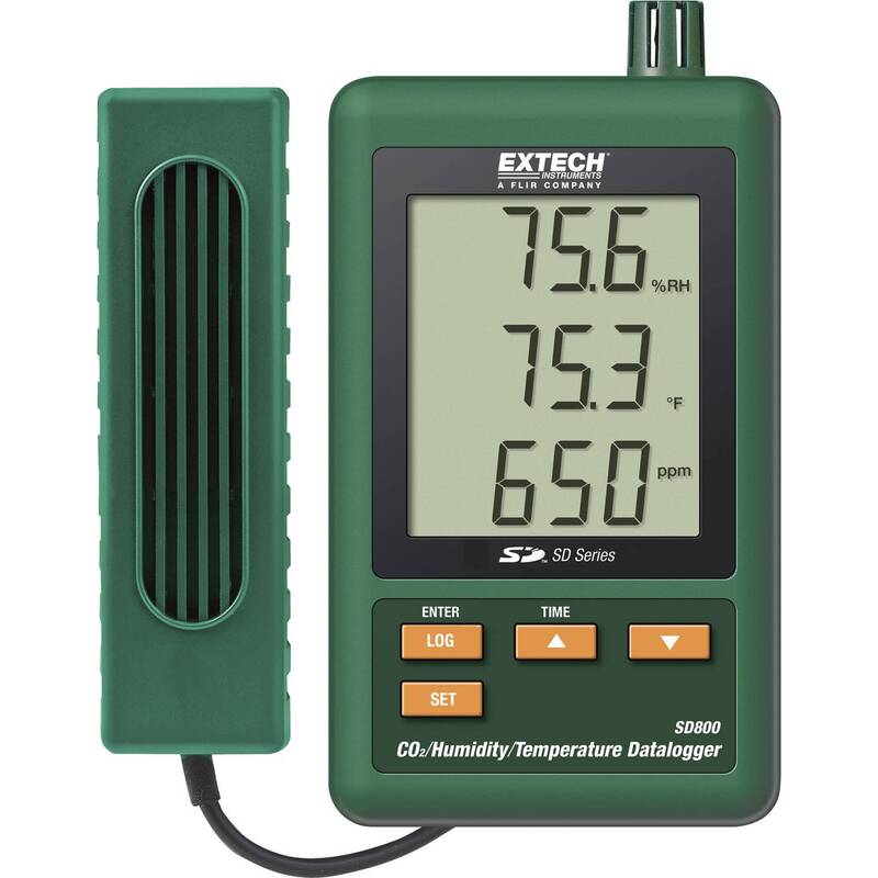 Extech SD800 Multi-Datenlogger Messgröße Temperatur CO2 Luftfeuchtigkeit - 0793950438008