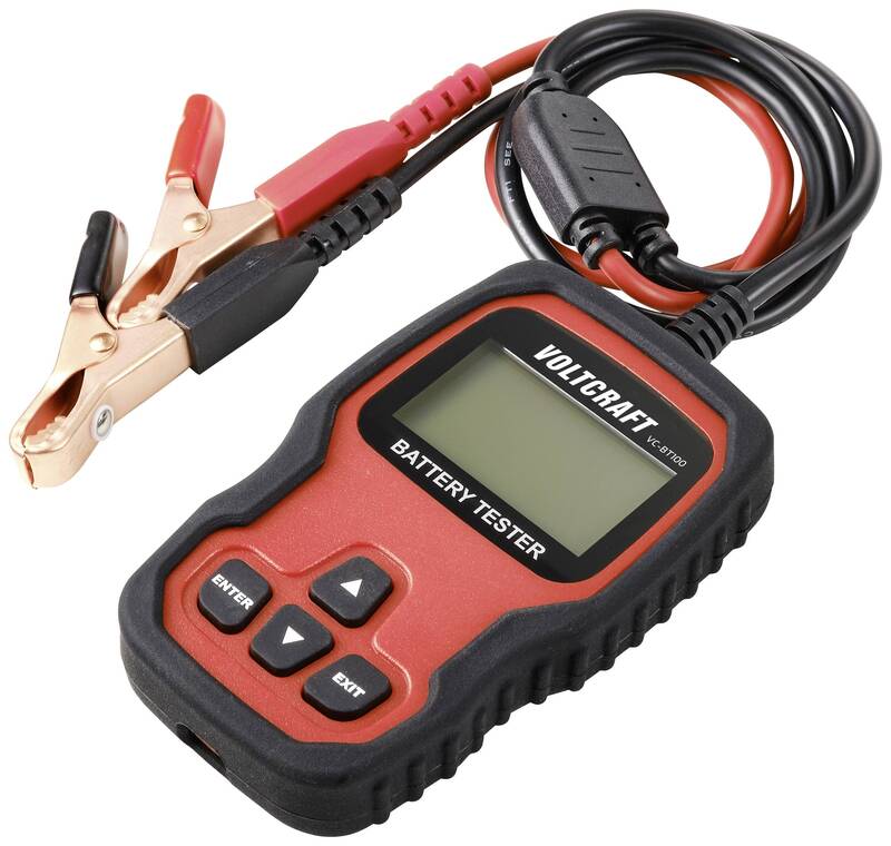 VOLTCRAFT VC-BT100 Kfz-Batterietester 12 V 24 V  KFZ-Zubehör Batterie-Zubehör - 4064161220116
