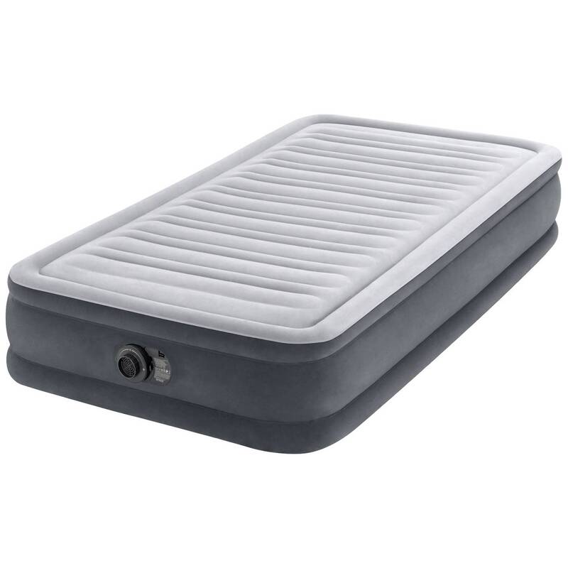 Intex Luftbett Comfort-Plush Twin 191x99 cm grau Bett aufblasbar Airbed 136kg - 6941057423029