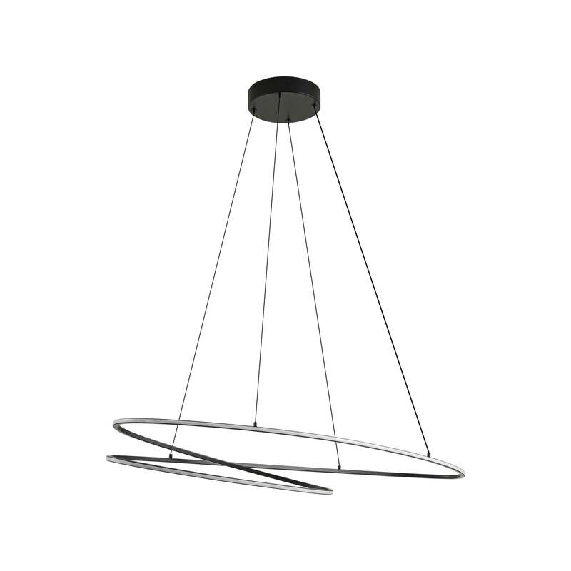 Lucande LED Hängeleuchte Pendelleuchte Beleuchtung schwarz dimmbar 100cm - 4255830903779