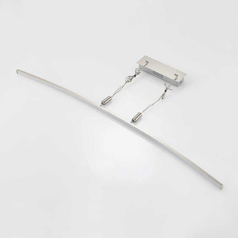 Lindby Hängeleuchte Pendelleuchte Phillie LED dimmbar höhenverstellbar nickel - 4251096587524