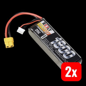 2x B-Ware Tattu Modellbau-Akkupack LiPo 11.1V 1800mAh 3S 25C Softcase XT60 für RC Modelle