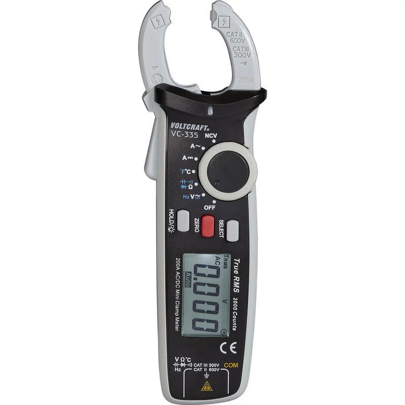 Voltcraft Stromzange VC-335 digital Messgerät 2000 Counts CAT II 600V CAT III - 4016139066660