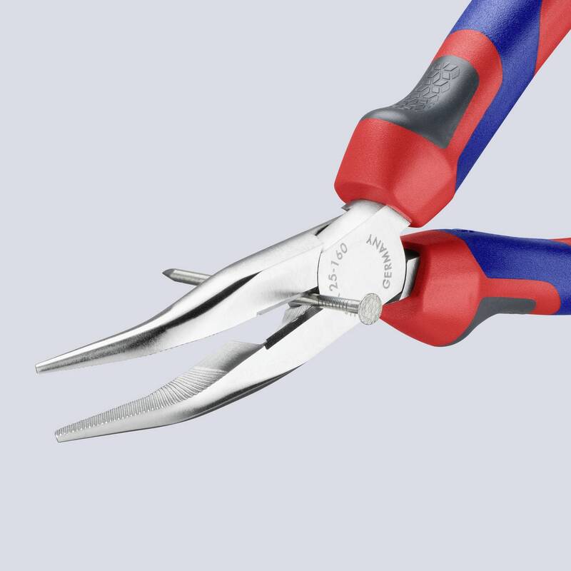 Knipex Flachrundzange Elektrotechnik 25 25 160 Chrom-Vanadium Stahl 40° Zange - 4003773016007