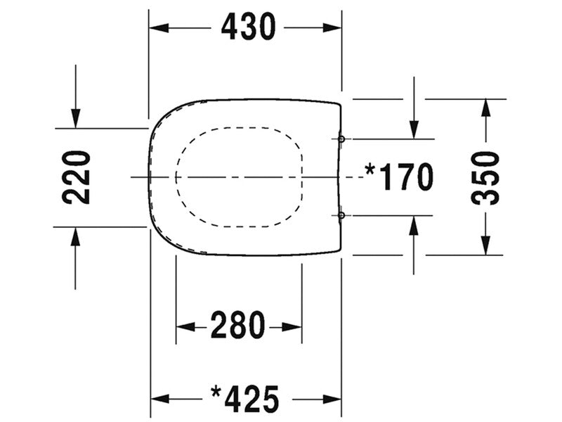 Duravit WC-Sitz D-Code Weiß Toilettensitz mit verdeckten Edelstahlscharniere - 4021534384769