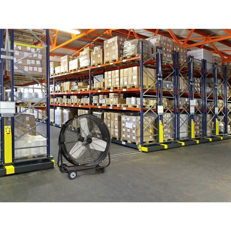 Sygonix Bodenventilator Gebläse 330W Heizgerät Lüfter schwarz schwenkbar Ø745mm - 4064161342597