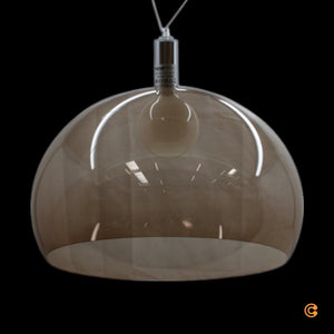 B-Ware Kartell FL/Y Hängeleuchte Ø52cm braun Hängelampe Lampe Leuchte Deckenlampe E987
