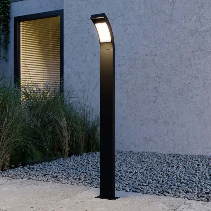 Lucande Wegeleuchte Juvia LED Gartenlampe Pollerleuchte anthrazit 100cm IP54 - 4251096538458