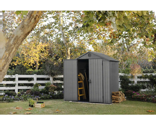 KETER Gartenhaus Darwin 6x4 mit Doppeltür inkl. Fußboden 183 x 121,5 cm grau - 7290112637208