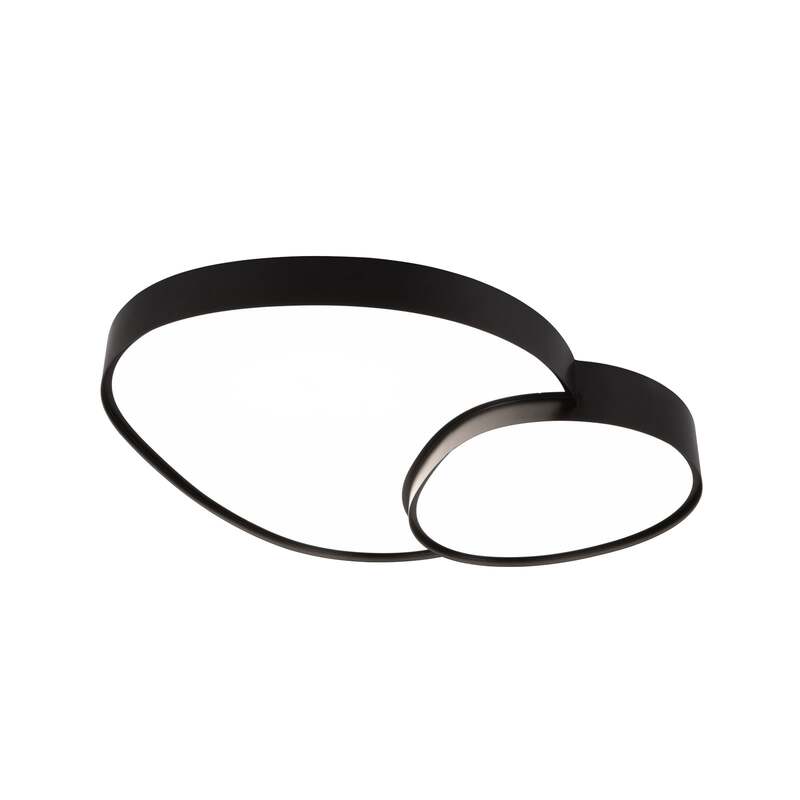 Trio Lighting LED-Deckenleuchte Rise schwarz 77x63 cm dimmbar CCT 45W - 4017807600612