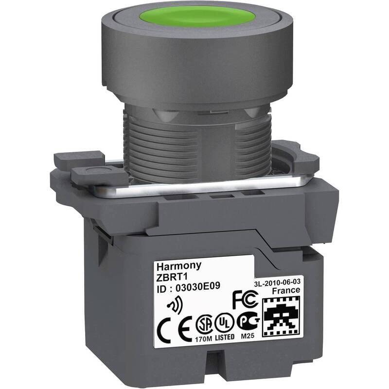 Schneider Drucktaster Taster XB5 Sender schwarz komplettgerät Befehlsgerät 22 mm - 3606480334597