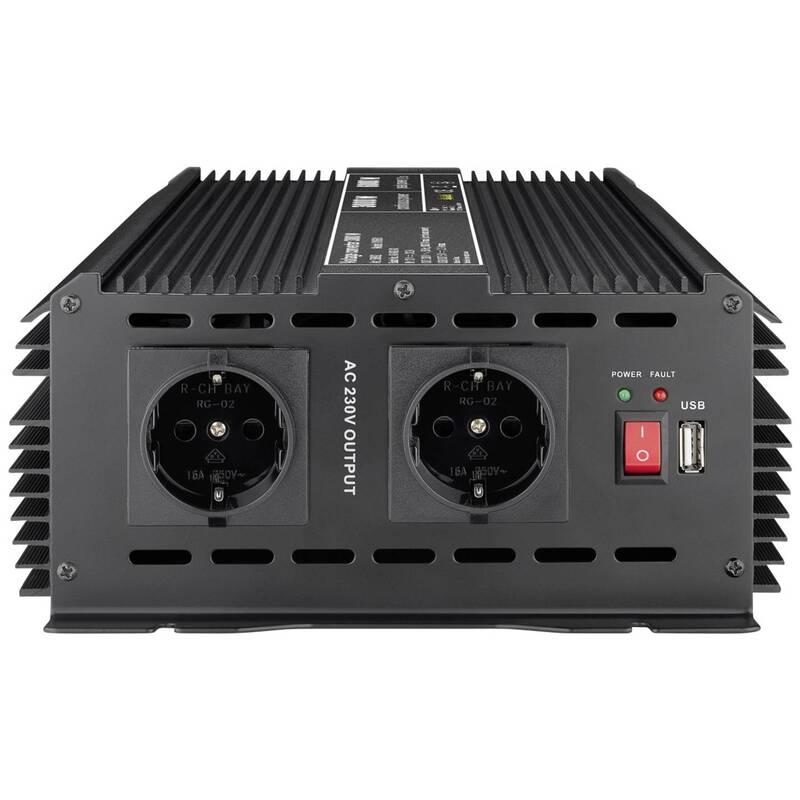 Goobay Spannungswandler DC AC 12V 230V 3000W USB Kfz Wandler Batteriekabel 6000W - 4040849588921