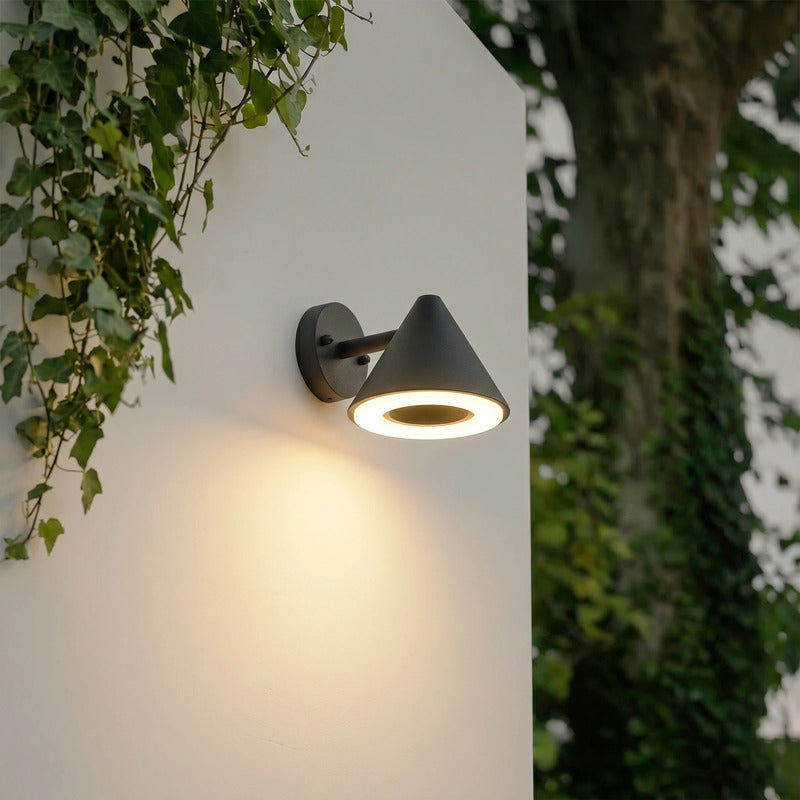 Lindby Außenwandleuchte Soran LED Gartenlampe Wandleuchte schwarz IP44 12cm - 4255830909306