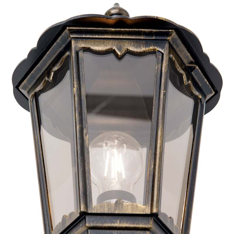 Orion Außenwandleuchte Puchberg LED Wandleuchte Gartenlampe schwarz-gold 45cm - 9003090174218